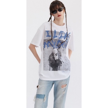 IZONE Miyawaki Sakura Áo Thun Tay Ngắn Cổ Tròn In Hình Hoa Anh Đào Và Chữ Thời Trang Harajuku Cho Cặp Đôi