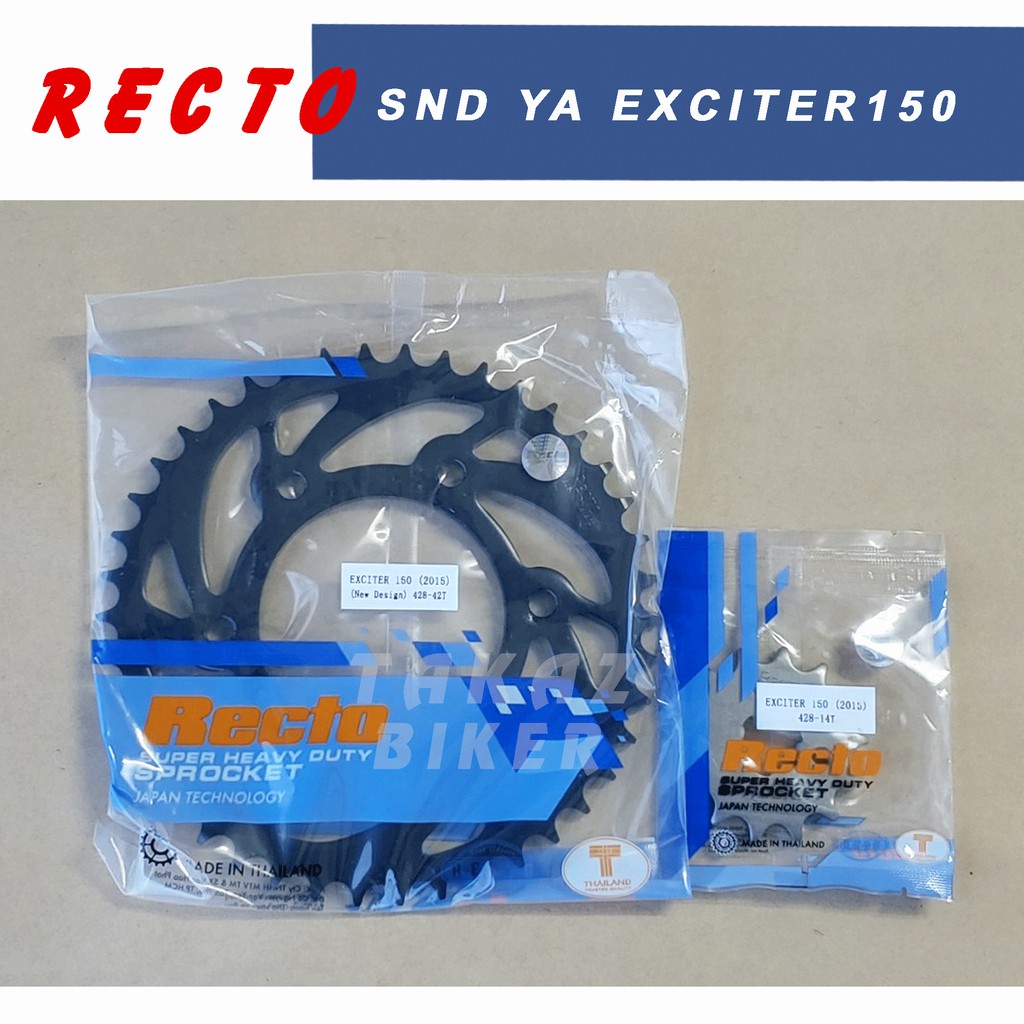 B3  Sên Nhông Đĩa Recto Dùng Cho Xe Exciter 150cc - FZ 150cc made Thái Lan nhập khẩu