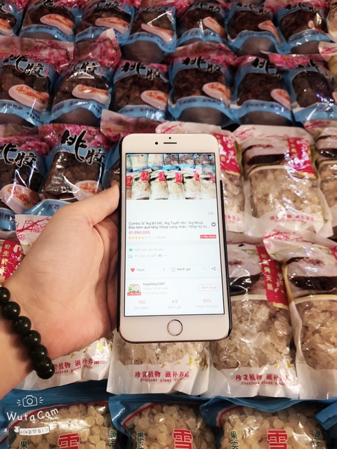 Combo 10 gói chè dưỡng nhan tuyết yến - nhựa đào - bồ mễ - long nhãn - kỷ tử - táo đỏ. tặng 1goi hạt chia