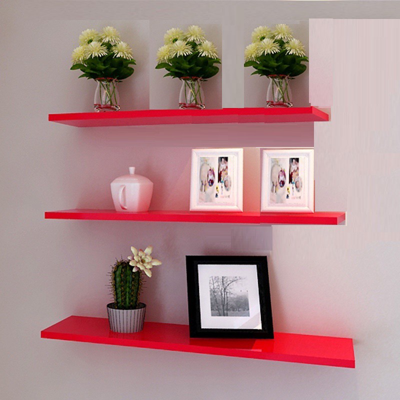 [GIÁ SẢN XUẤT]Combo 3 kệ treo tường 80cm gỗ lõi xanh chống ẩm cao cấp + Tặng giá đỡ điện thoại gỗ.