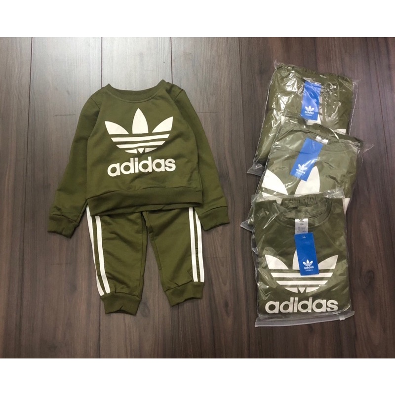 Bộ nỉ Adidas bé trai bé gái 11-35kg
