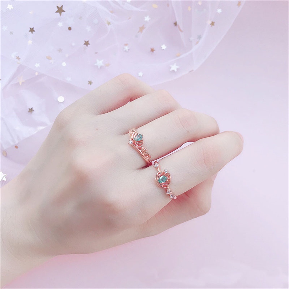 Nhẫn hình vương miện đính đá thời trang cho nữ