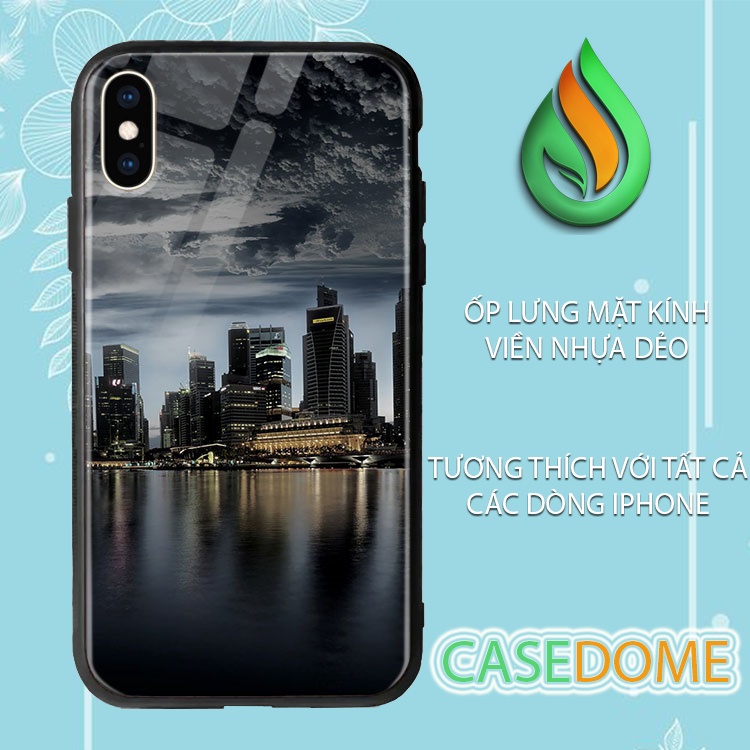 Ốp Lưng Nhựa Dẻo Iphone 12 Hình Landscapes Thành Phố Sang Trọng CASEDOME Cho Iphone 11/12/Pro/X/Xs Max/6/7/8 Plus