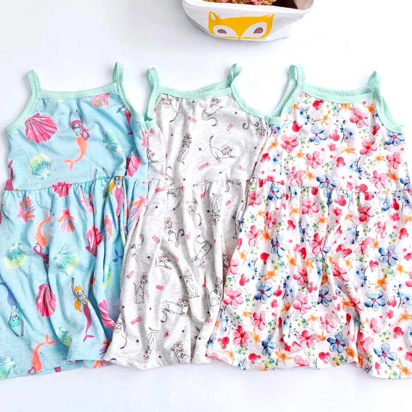 Combo 5 Váy hai 2 dây cho bé gái mùa hè (mẫu ngẫu nhiên) size 1 - 5 tuổi MINTSCLOSET Mint's Closet - GV0060