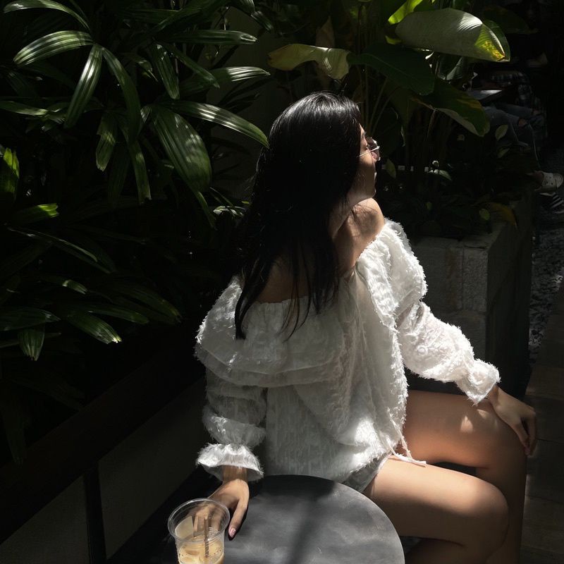 🌸🌸Áo trễ vai tơ lông bèo dài tay xinhh xỉu💯💯