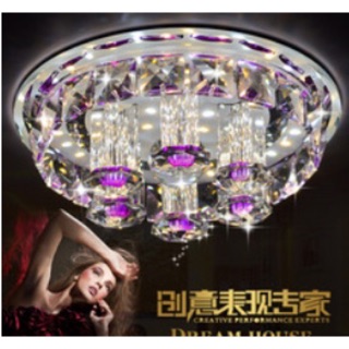 Đèn Chùm mâm ốp Trần bóng led đá pha Lê