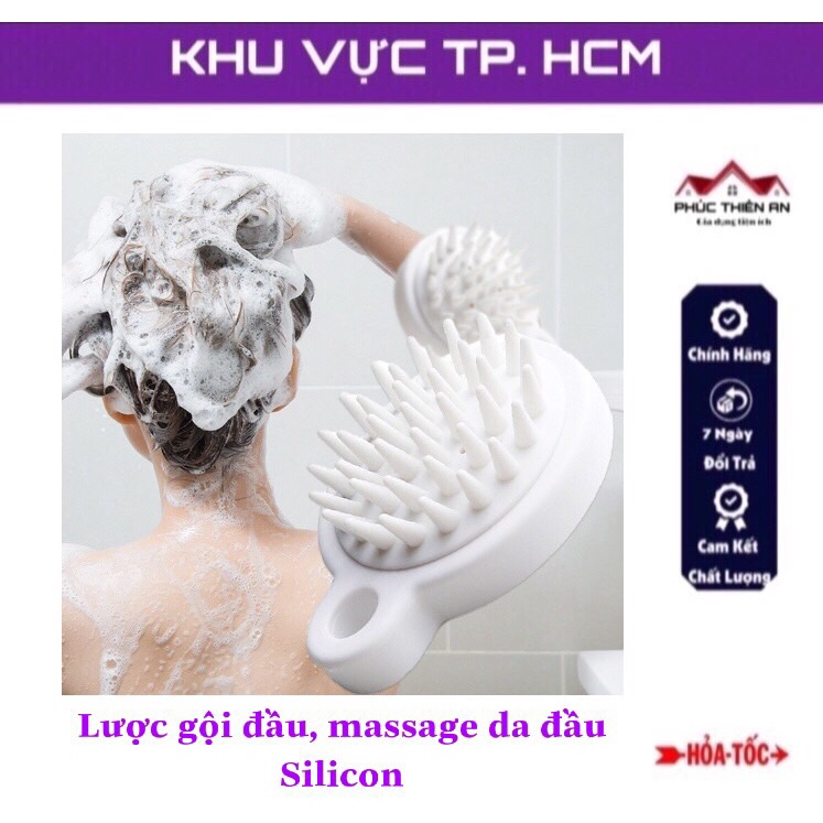 Lược Gội Đầu, Massage Da Đầu Silicon - Bảo Vệ Da Đầu, Chăm Sóc Tóc Hiệu Quả