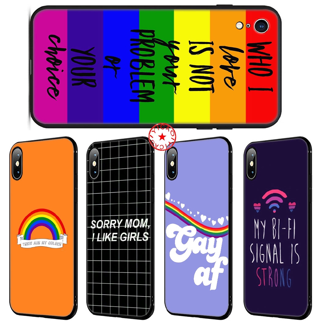 Ốp điện thoại Silicone mềm hình AC109 LGBT xinh xắn cho iPhone XS Max XR 10 X 6 6s 7 8 Plus 5 5s