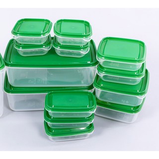 Hộp đựng thực phẩm-bộ hộp 17 món ikea cao cấp đựng thực phẩm bảo quản tủ lạnh