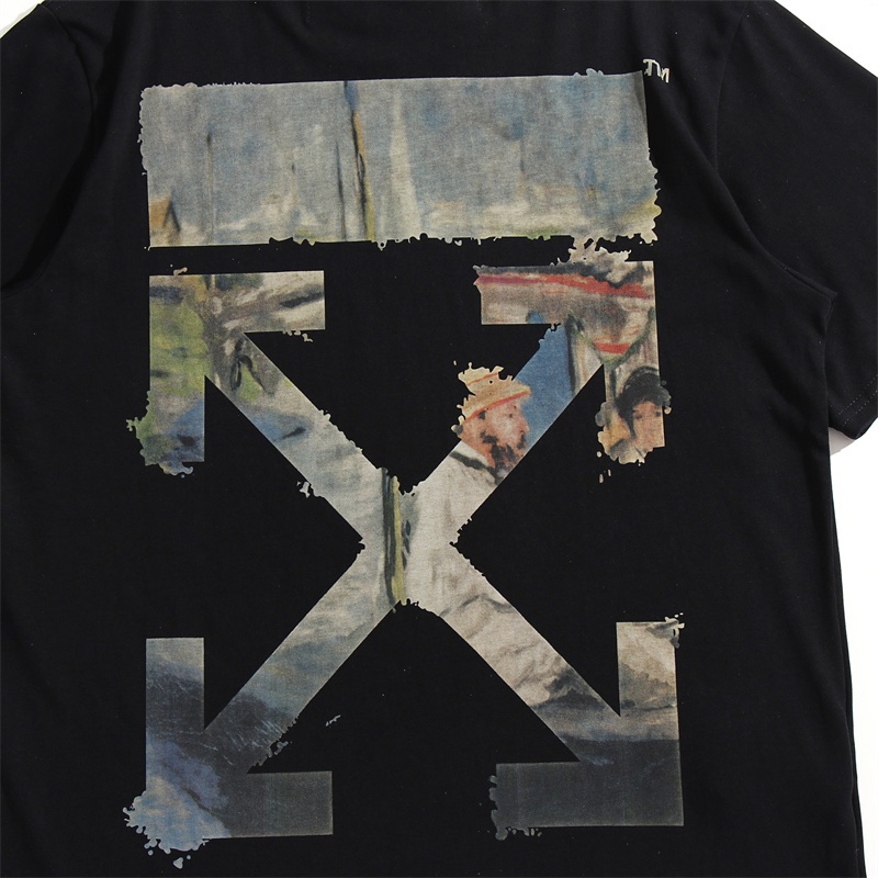 Áo Thun Cotton Tay Ngắn In Hình Mũi Tên Cổ Điển Thời Trang Cho Cặp Đôi Size S-2XL