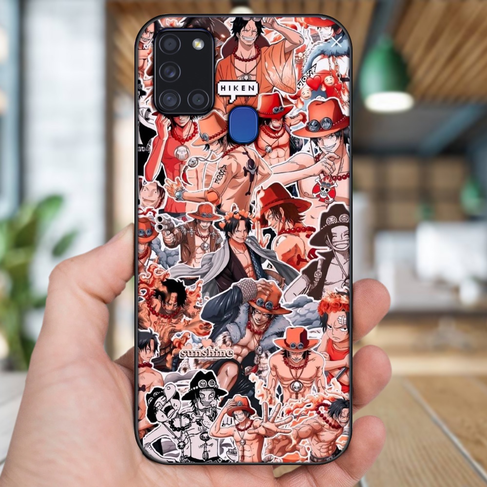 Ốp lưng Samsung A21S viền đen in hình Ace One Piece