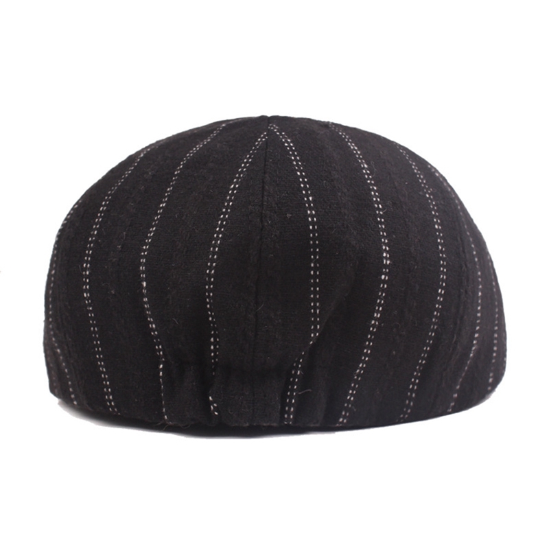 Peaky Blinders Hat Flat Cap Herringbone Tweed Wool Baker Hat