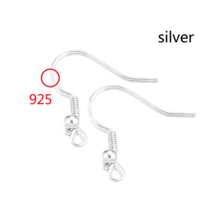 Bộ 10 Móc Cài Bông Tai Bằng Bạc Sterling 925 Chống Dị Ứng Dùng Làm Trang Sức Thời Trang DIY