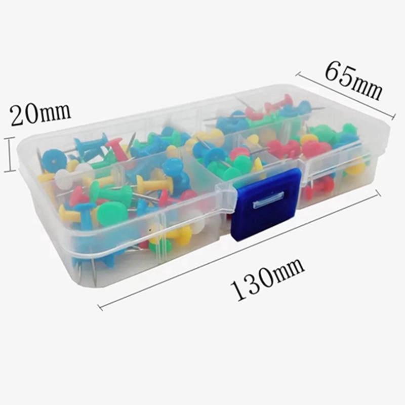 Set 100 đinh ghim nhựa đa màu sắc tiện lợi