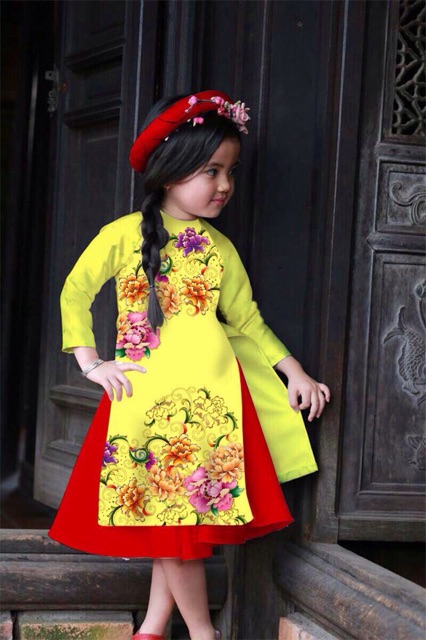 Áo dài bé gái