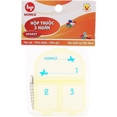 Hộp đựng thuốc, hộp chia thuốc 3 ngăn HOFACO HPG207
