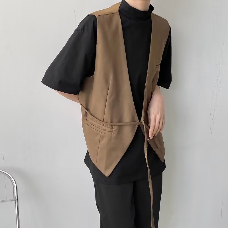 Áo Khoác Vest Không Tay Cao Cấp Thiết Kế Tối Giản Thời Trang Hàn Quốc Cổ Điển Chất Lượng Cao Cho Nam Và Nữ