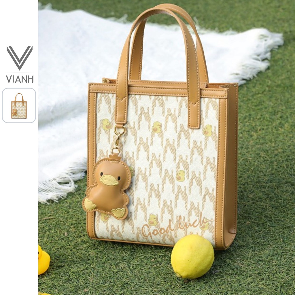 Túi xách nữ Nucelle đeo chéo phom đứng đẹp dễ thương charm vịt ViAnh Store 1172006