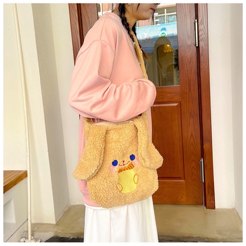 Túi đeo chéo bông hình cún đáng yêu (hình thật)