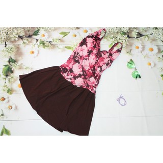 ARN44 Bikini Arena,đồ bơi bộ liền váy họa tiết hoa hồng