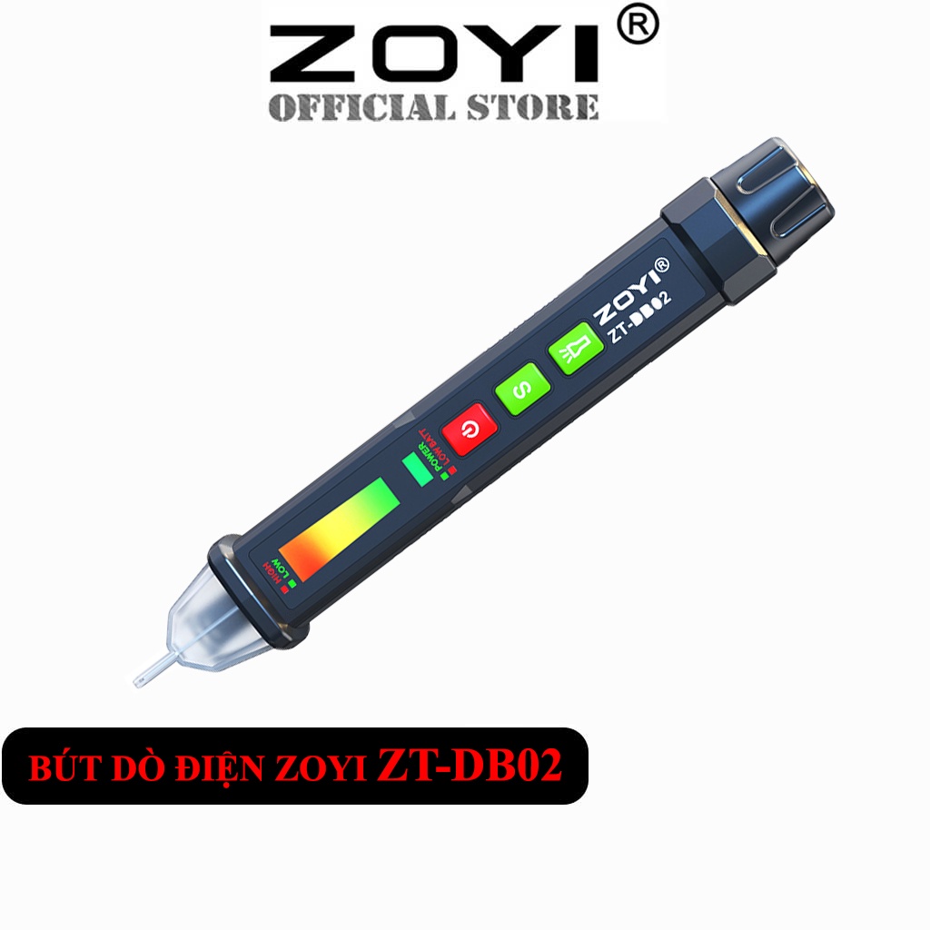 Bút dò điện không tiếp xúc NCV ZOYI ZT-DB02 cảnh báo bằng đèn led và còi báo