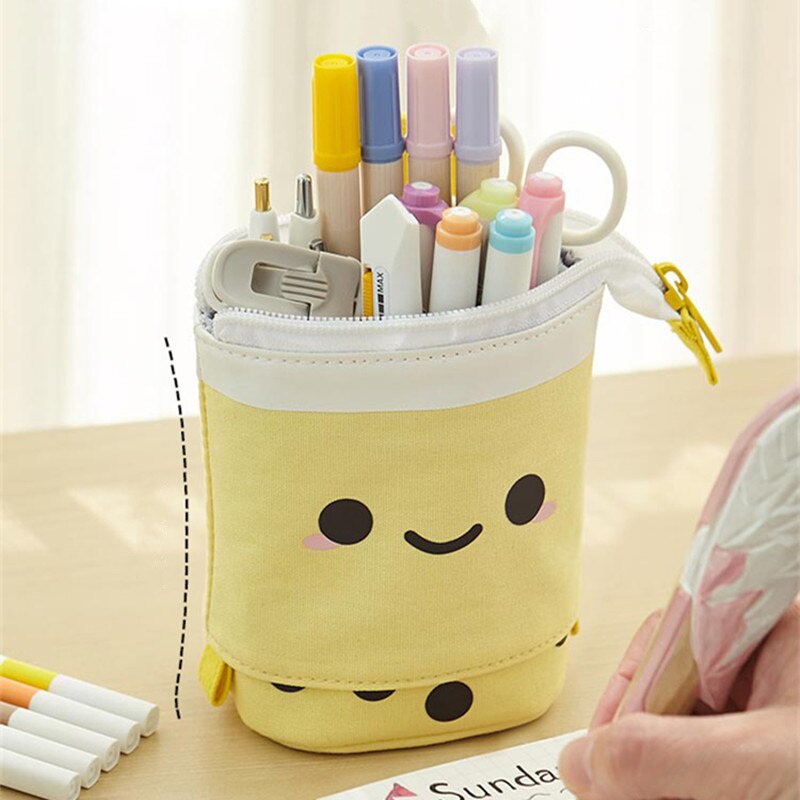 Túi Đựng Bút Thiết Kế Hình Ly Trà Sữa Dễ Thương