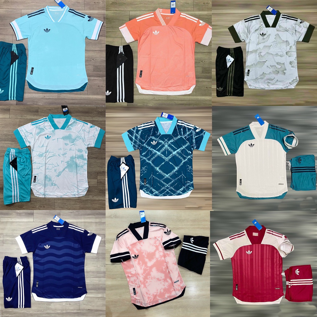 Áo thể thao Hoa Sen - xanh chất Polyeste Thái cao cấp - Bộ đồ thể thao nhiều mẫu - Quần áo bóng đá Full logo