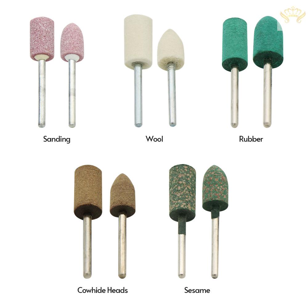 Bộ 100 Đầu Mài Đánh Bóng Điện Tử Bằng Cao Su + Len 1 / 8 &quot;Tiện Dụng