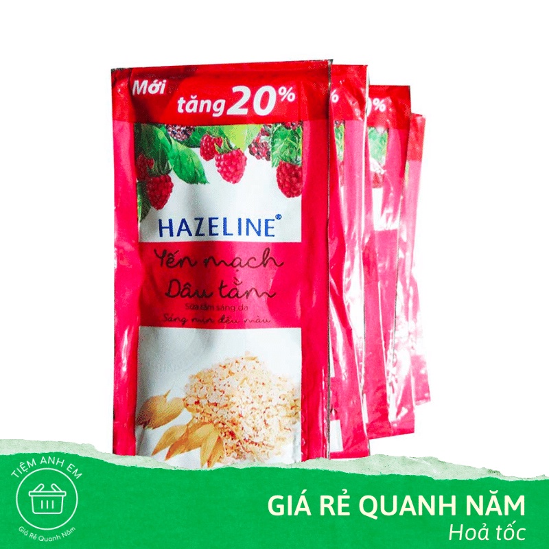 Sữa tắm Hazeline Yến Mạch Dâu Tằm Dây 12 gói x4.5g