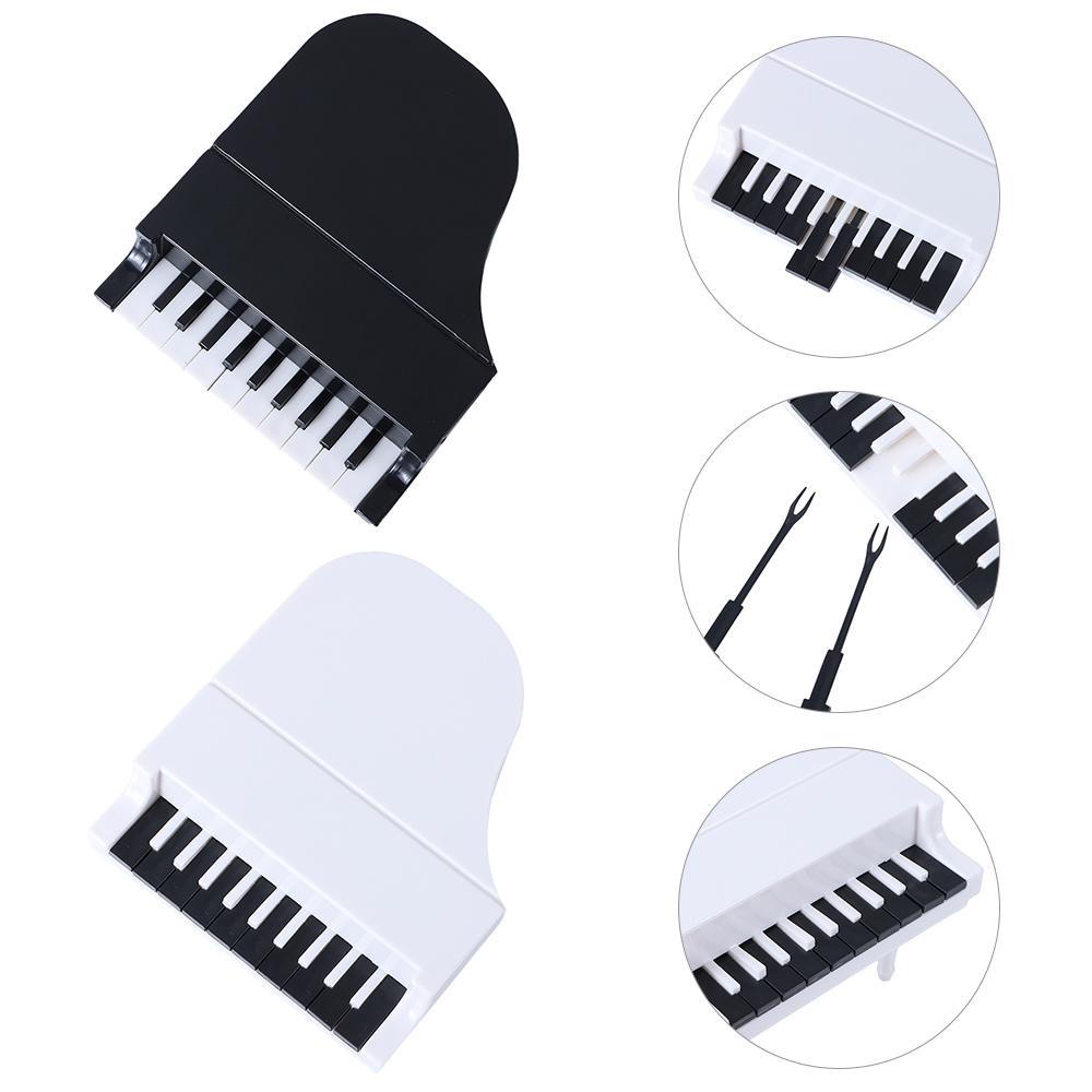 KUNHEV 1 Bộ Nĩa Ăn Tráng Miệng Hình Đàn Piano Hoạt Hình Sáng Tạo Cho Bé