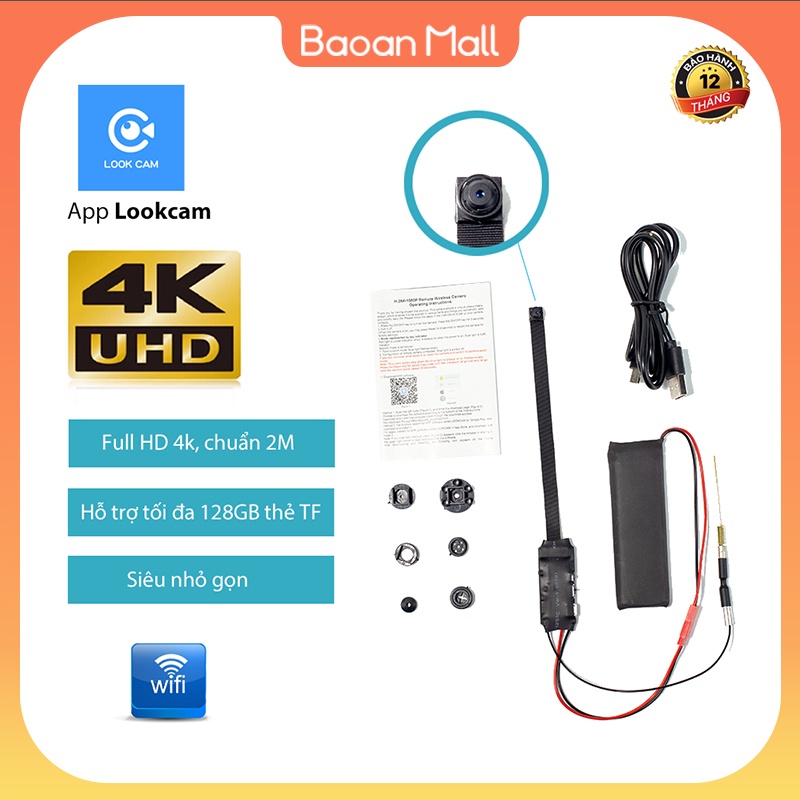 Camera hành trình Fullhd 1080P kết nối điện thoại giám sát quay phim xe máy ô tô không dây BaoanMall V99 Air