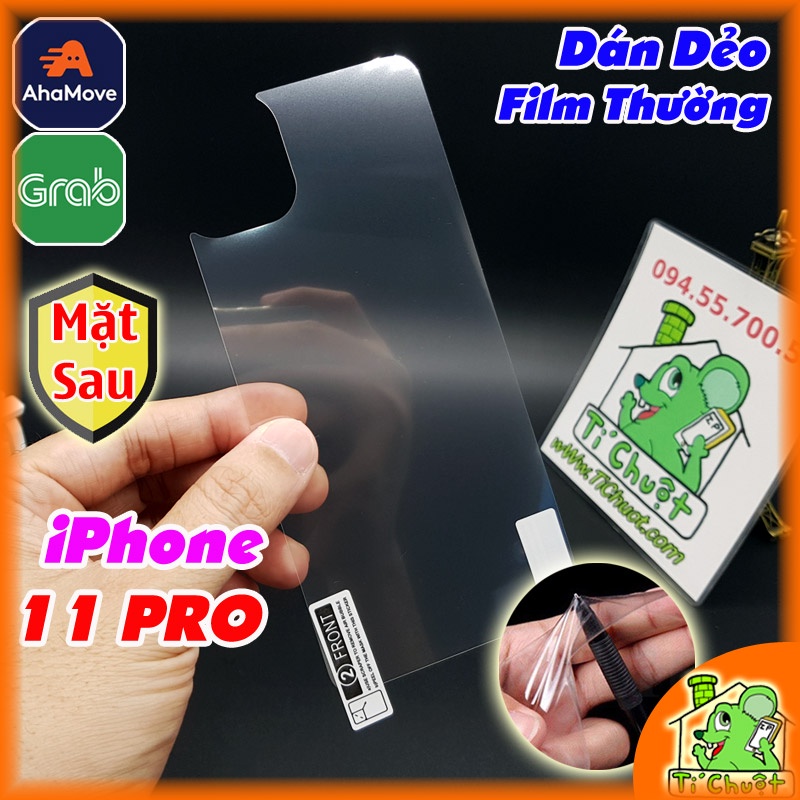 [Mặt Sau] Dán Dẻo iPhone 11 PRO Film Thường Chống Trầy Xước