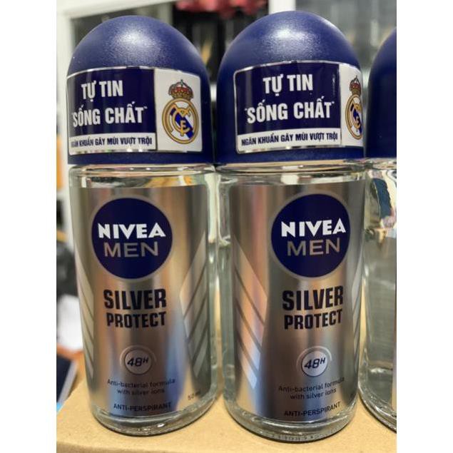 Lăn NIVEA Men Silver Protect Phân tử bạc (mẫu mới ) 50ml