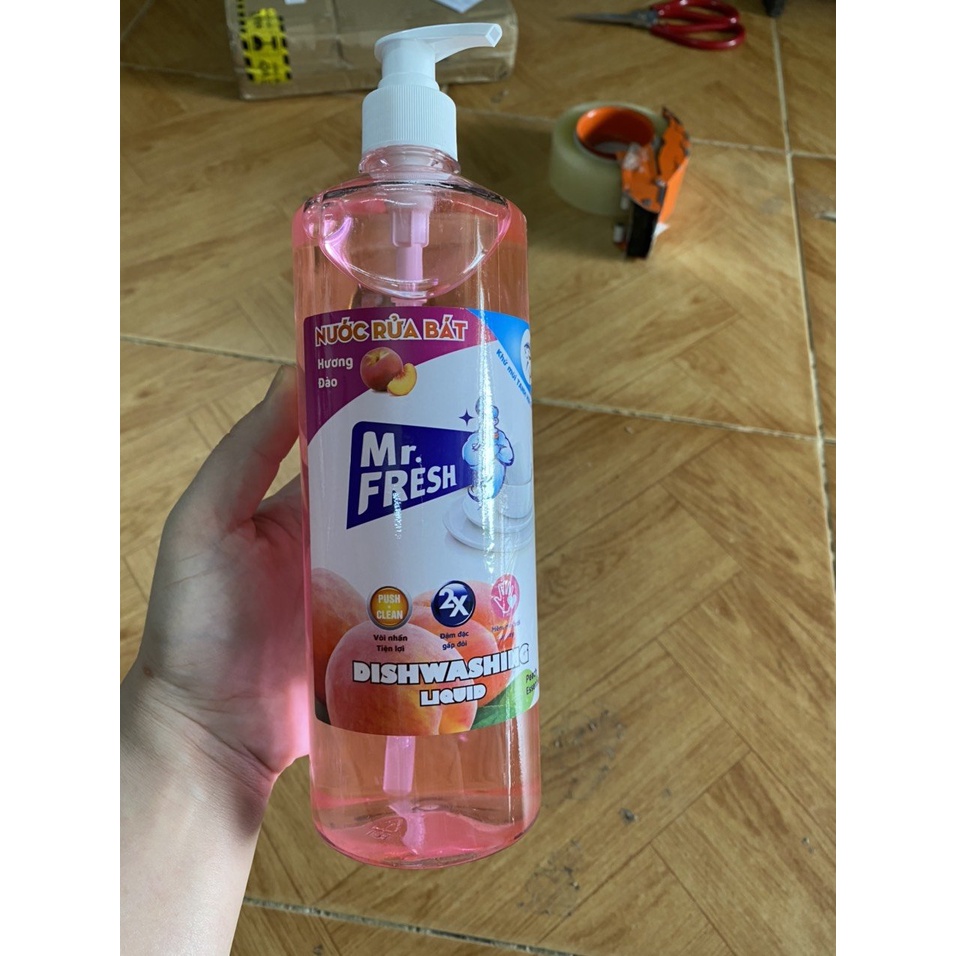 Nước rửa bát Mr.Fresh hương đào chai 800ml