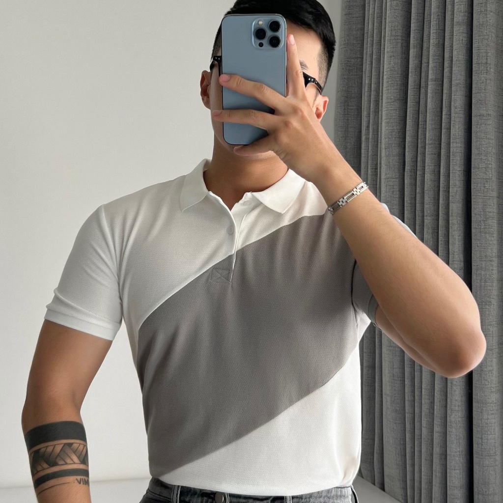 Áo Polo Americus Gosani Nam Phối Viền Xéo Thân Áo