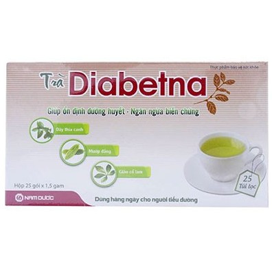 Trà Diabetna - hỗ trợ phòng ngừa bệnh tiểu đường, ổn định đường huyết, ngăn biến chứng tiểu đường (Hộp 25 gói)