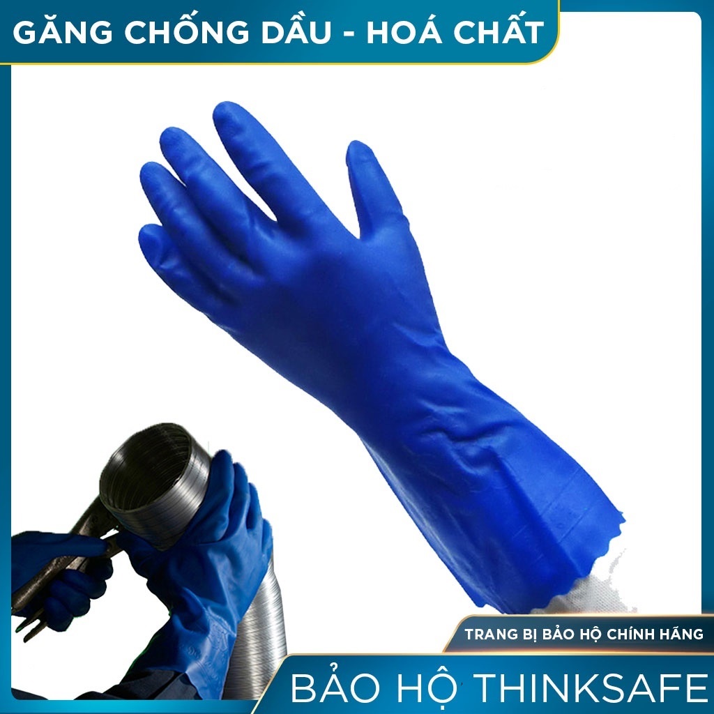 Găng tay 806 chống dầu chịu lạnh, bao tay bắt ong xanh dương