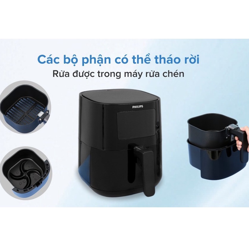 Nồi chiên không dầu Philips HD9270, HD9220, HD9252, HD9200 giảm chất béo trong đồ ăn - HAPOS BH 24 tháng chính hãng