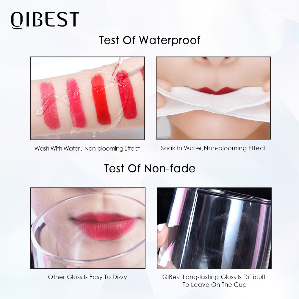 Son Tint Lì QIBEST Chống Thấm Nước Lâu Trôi 19.5g