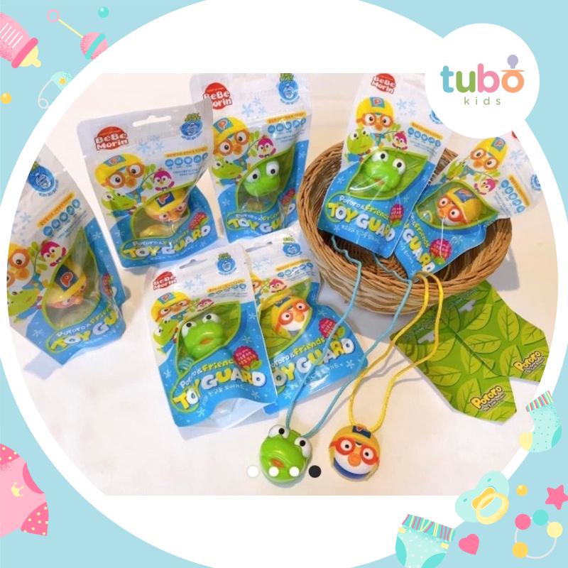 Kẹp chống muỗi Hàn Quốc đeo cổ cho bé hình Pororo ngộ nghĩnh