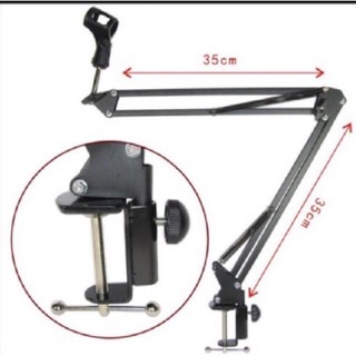 Chân đế micro kẹp bàn thu âm livetream