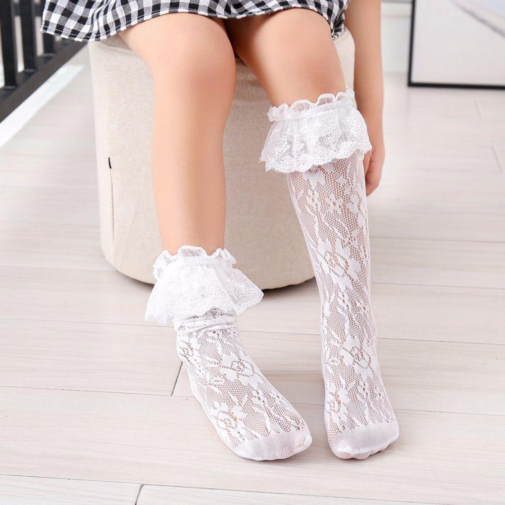 Quần Tất Ren Hoa Xếp Nếp Hóa Trang Lolita Cho Bé Gái