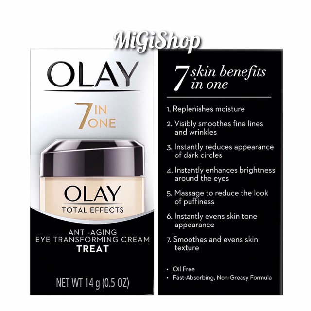 [Hàng Mỹ] Kem Dưỡng Mắt Chống Lão Hoá Olay Total Effects Eye Transforming Cream 14g | BigBuy360 - bigbuy360.vn