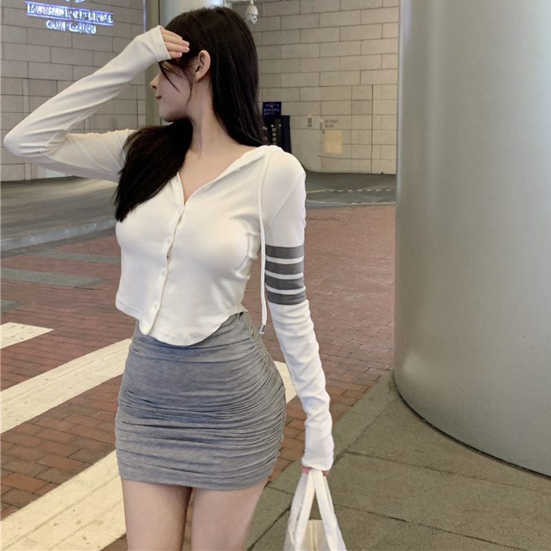 Áo Khoác Thể Thao Mỏng Có Nón Thiết Kế Bất Đối Xứng Phong Cách Mới Cho Nữ