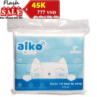 KHĂN VẢI KHÔ ĐA NĂNG AIKO X 270 TỜ/ GÓI