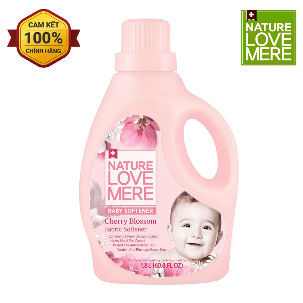 Nước xả Nature Love Mere hương hoa anh đào Cherry Blossom chai 1.8L/ túi 1.3L