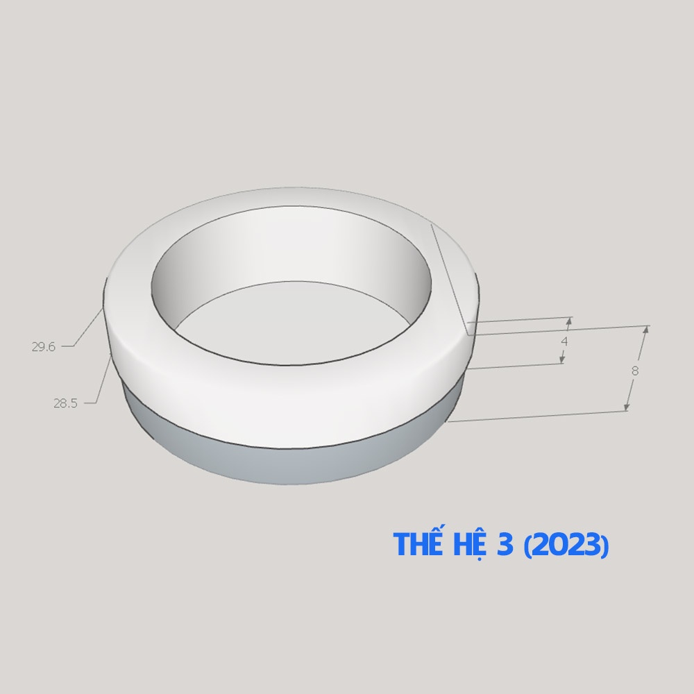 2 chiếc sơ mi nhựa PTFE teflon vòng đệm phụ kiện chuyển quạt chạy bạc sang dùng bi 608 loại chuẩn siêu êm