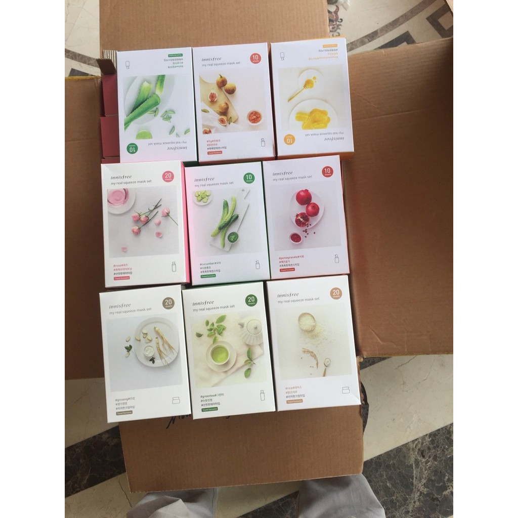 (Sỉ buôn) Mặt Nạ Giấy Innisfree My Real Squeeze Innisfree Mask (Mẫu Mới date 2023) | BigBuy360 - bigbuy360.vn
