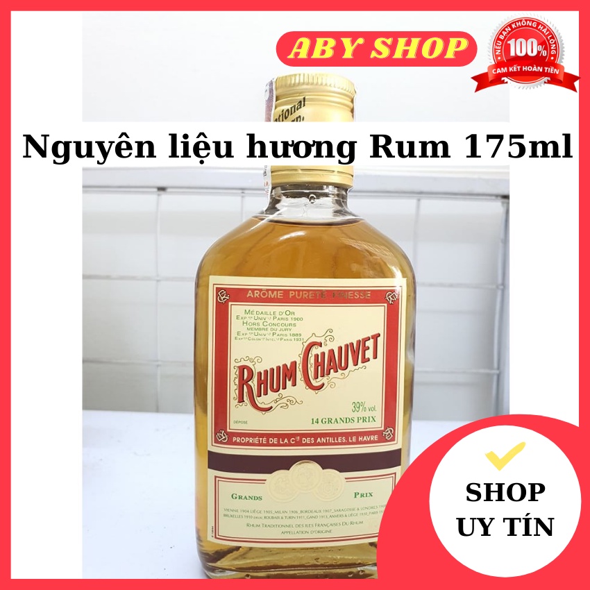 Nguyên liệu hương Rum 175ml ⚡ CHẤT LƯỢNG TỐT NHẤT ⚡ hương Rum được sử dụng nhiều trong việc làm nhân bánh, nhân socola