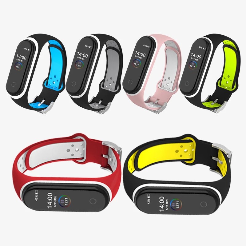 Dây Đeo Thay Thế Chất Liệu Silicon Màu Trơn Cho Xiaomi Mi Band 6 / 5 / 4 / 3